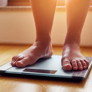 Person weighing themselves